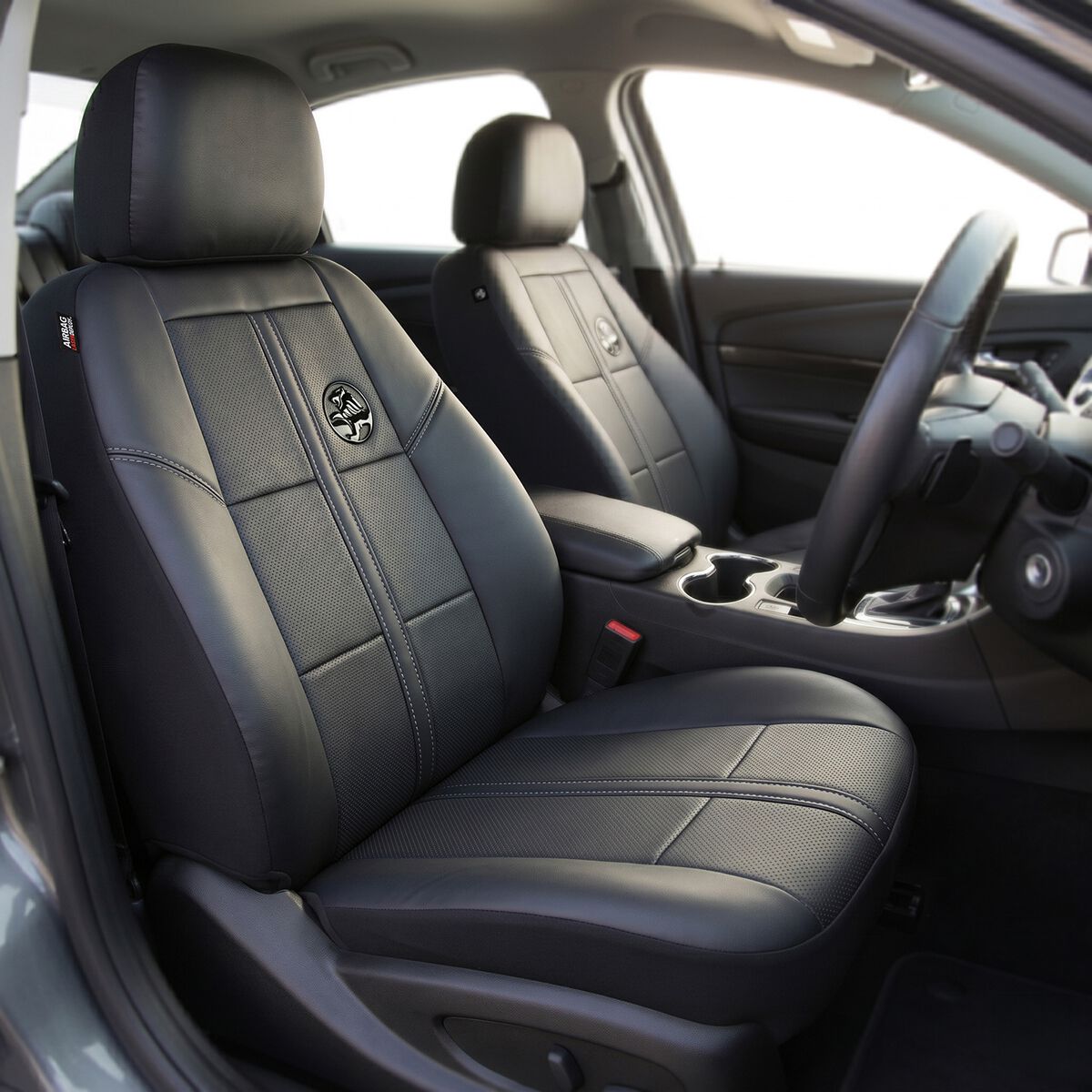 Holden 2-piece Redline Front Seat Covers - Black, , scanz_hi-res