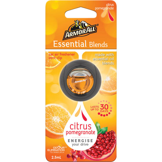 Armor All Vent Air Freshener Essential Blends Citrus Pomegranate 2.5mL, , scanz_hi-res