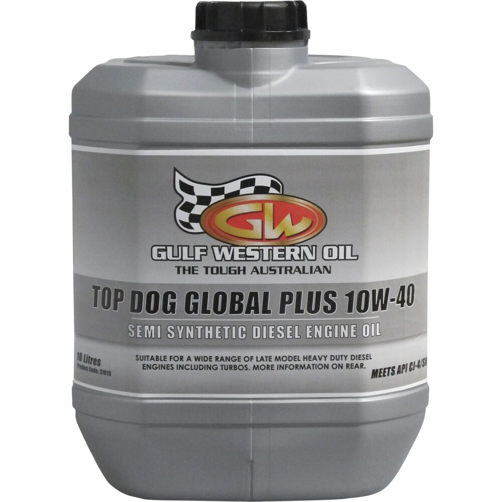 Gulf Western Top Dog Global Plus Engine Oil 10W40 10 Litre