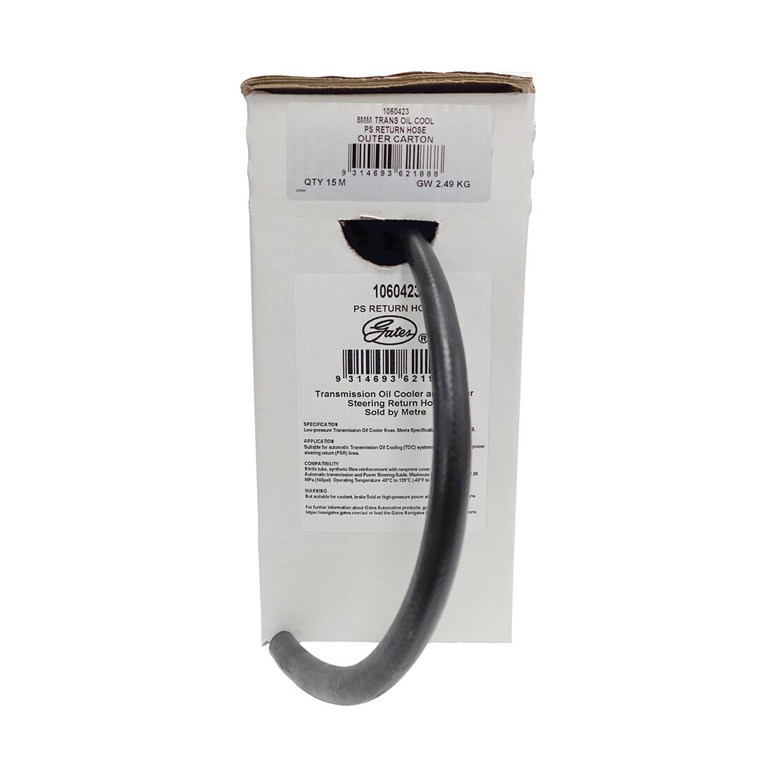 Gates Transmission Oil Cooler & Power Steering Return Hose 8mm Per Metre, , scanz_hi-res