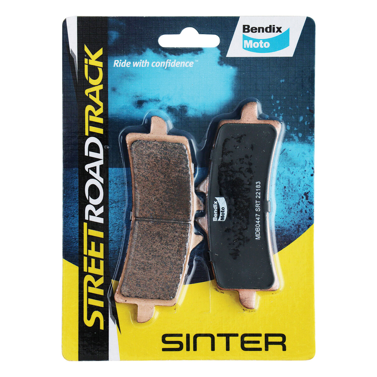 Bendix Street Road Track Motorcycle Disc Brake Pads - MDB0447-SRT, , scanz_hi-res