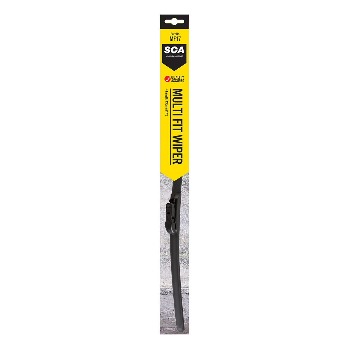 SCA Multi-Fit Wiper Blade 425mm (17") Single - MF17, , scanz_hi-res