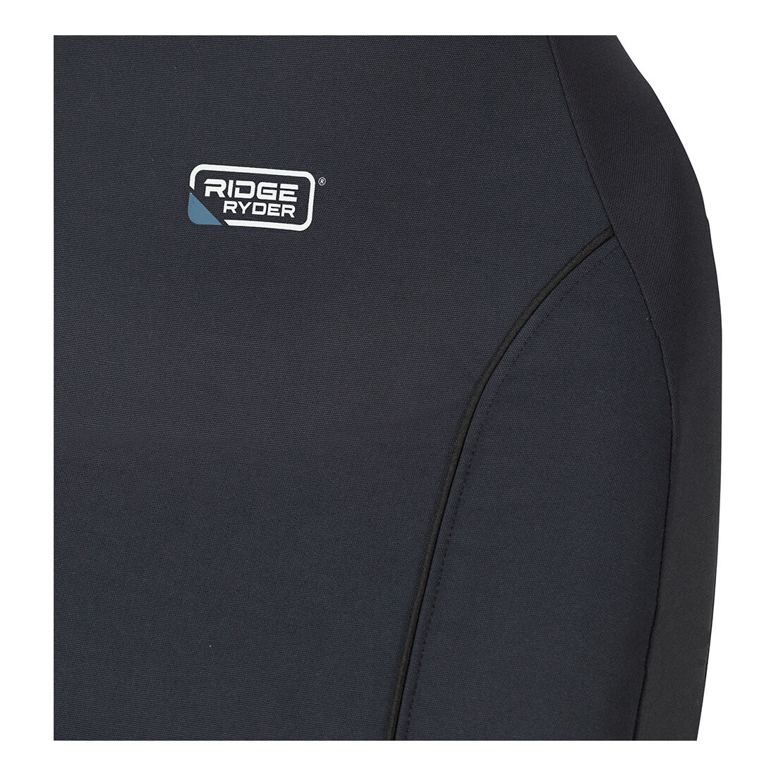 Ridge Ryder Canvas Seat Covers Charcoal/Black Piping Built-In Headrests Airbag Compatible 60SAB, , scanz_hi-res