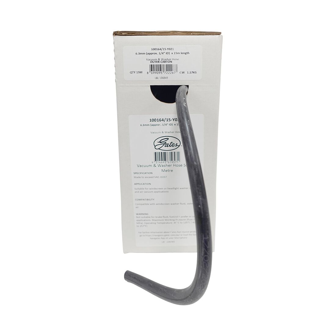 Gates Vacuum & Washer Hose 6.3mm (1/4 inch) Sold by Metre, , scanz_hi-res