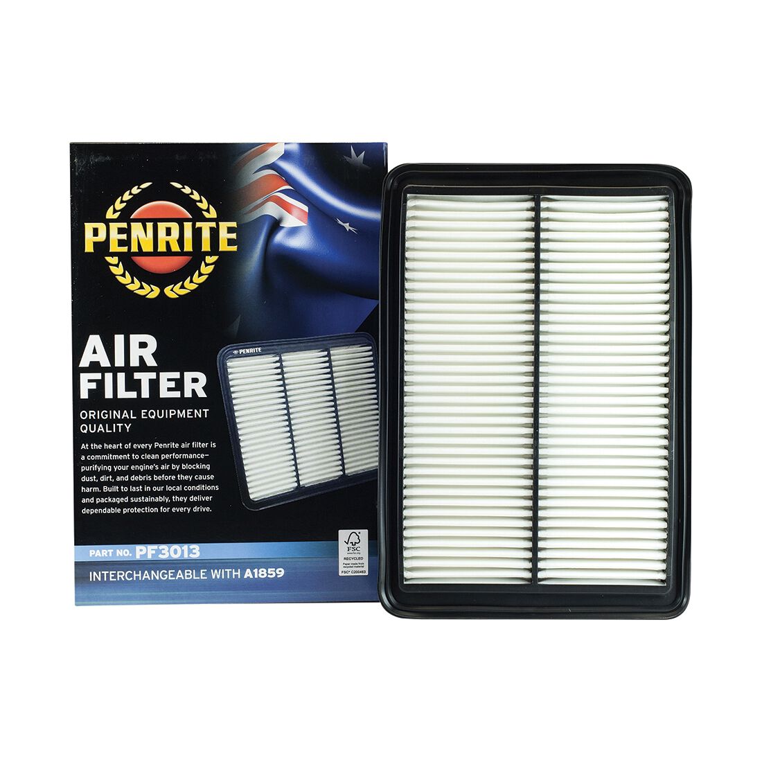 Penrite Air Filter PF3013 (Interchangeable with A1859), , scanz_hi-res