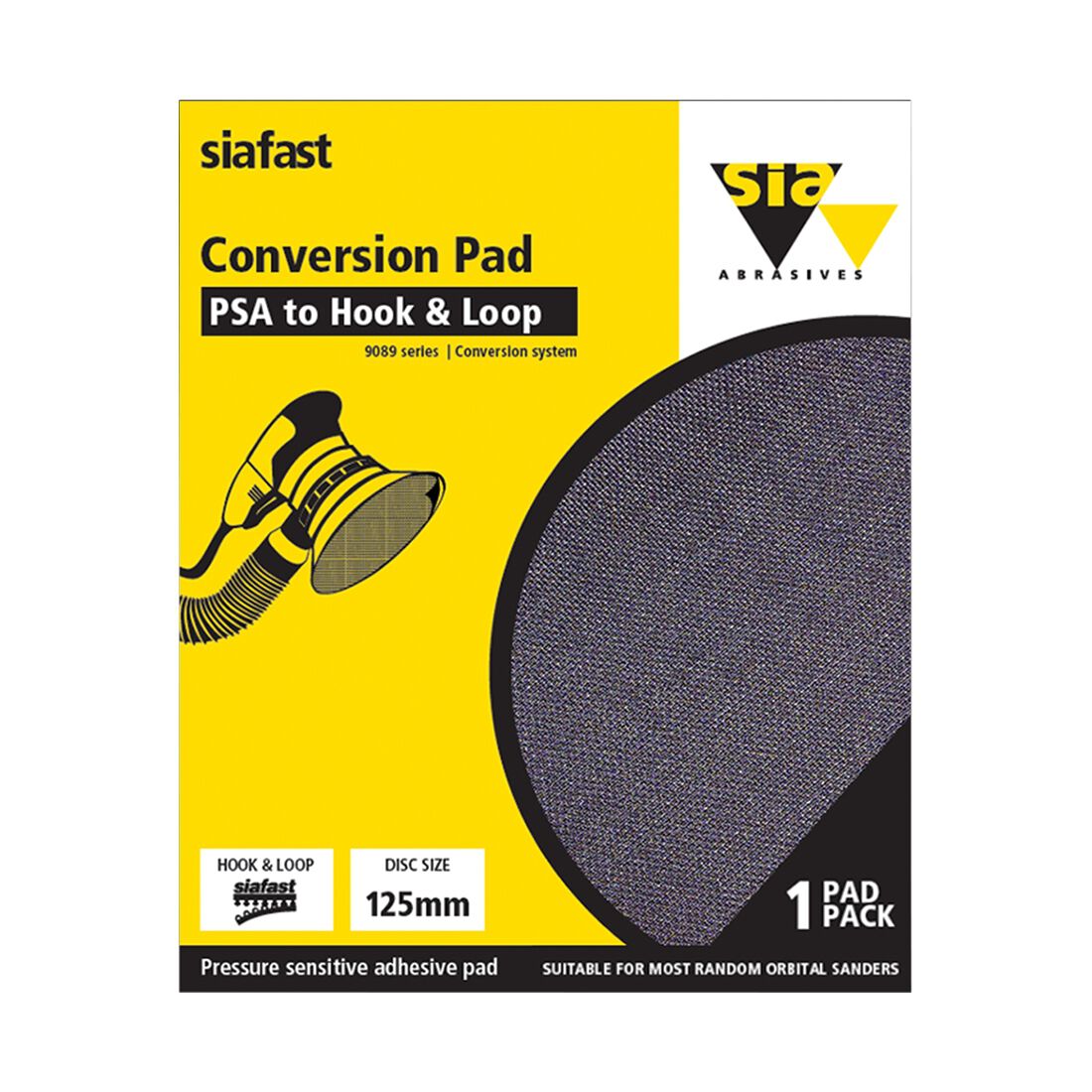 SIA Abrasives 125mm Conversion Pad, PSA To Hook & Loop, 9089 Series, , scanz_hi-res