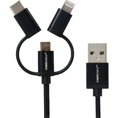 Cabin Crew Charging Cable Multi-Tip (Lightning/Type C/Micro USB), , scanz_hi-res