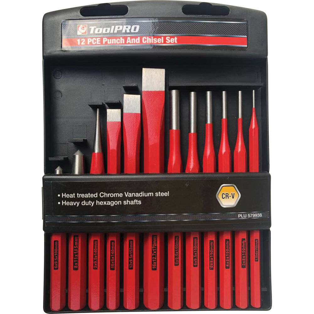 ToolPRO Punch & Chisel Set 12 Piece Supercheap Auto New Zealand