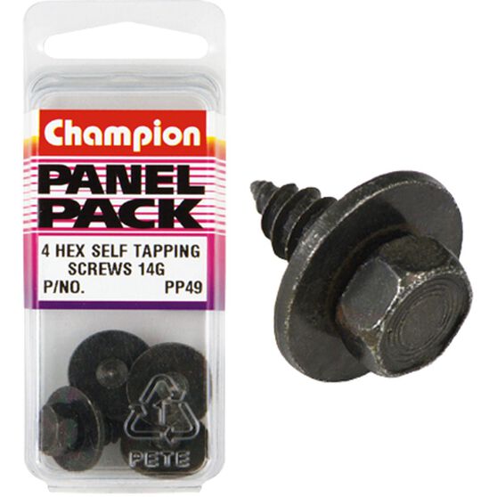 Champion Hex Self Tapping Screw - 14G, PP49, Panel Pack, , scanz_hi-res