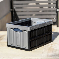 ToolPRO 45 Litre Plastic Folding Storage Box, , scanz_hi-res