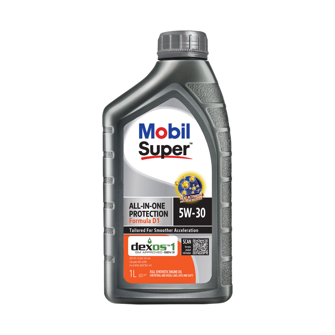 Mobil Super 3000 D1 Full Synthetic Engine Oil 5W-30 1L, , scanz_hi-res