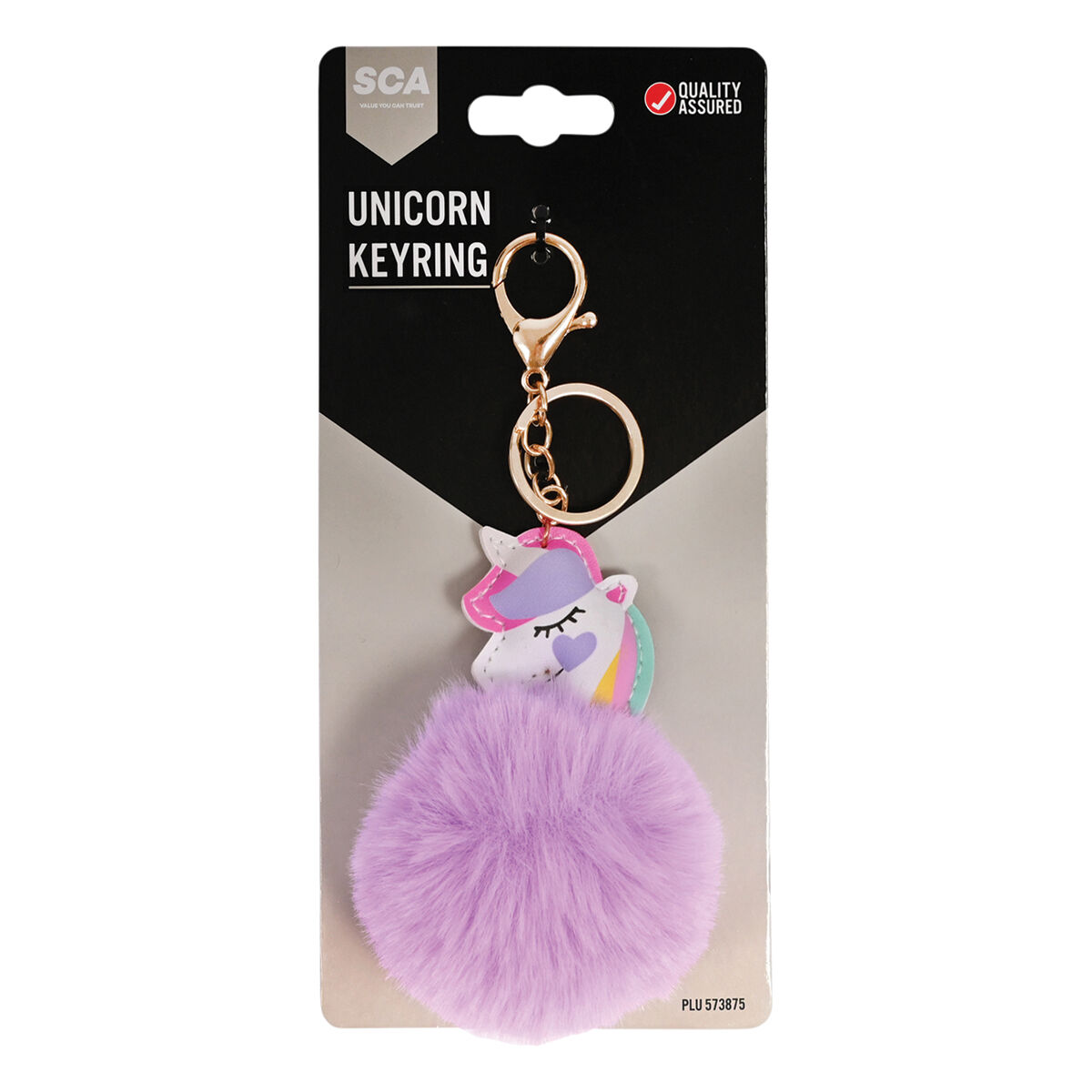 Unicorn pom pom keyring sale
