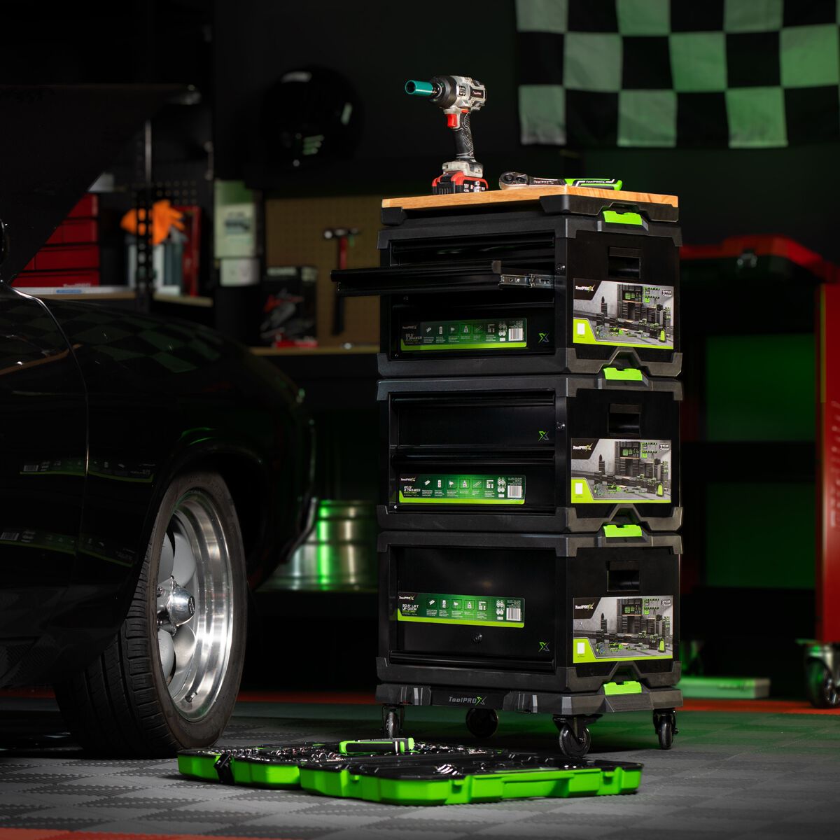 ToolPRO-X Metal Modular Storage System - Timber Workbench Top, , scanz_hi-res