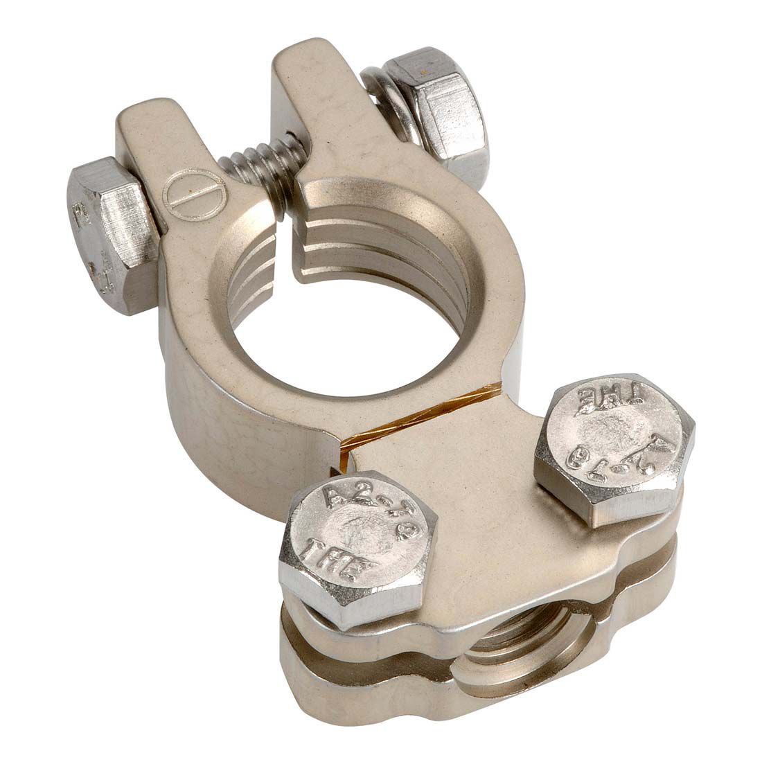 Projecta Battery Terminal Satin Forged Brass Saddle Negative BT811-N1, , scanz_hi-res