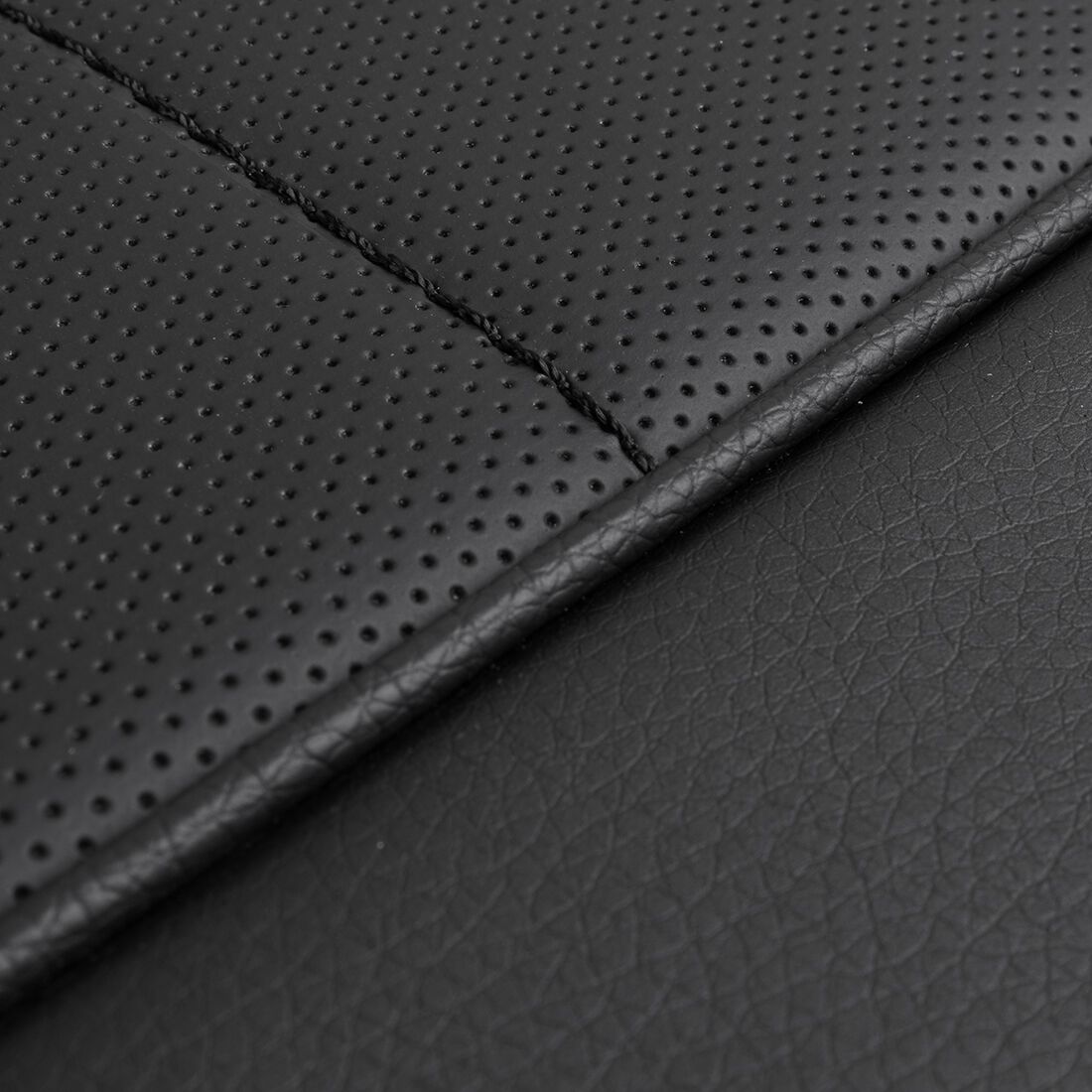 SCA Leather Look Seat Covers Black Adjustable Headrests Airbag Compatible 30SAB, , scanz_hi-res