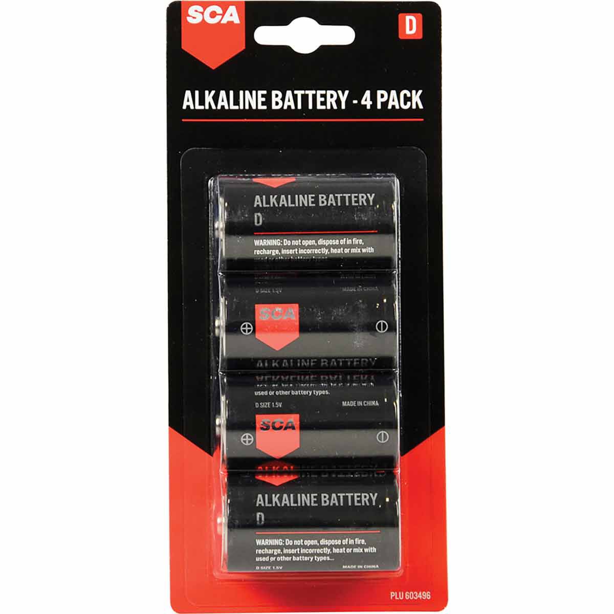 SCA Alkaline D Batteries 4 Pack, , scanz_hi-res