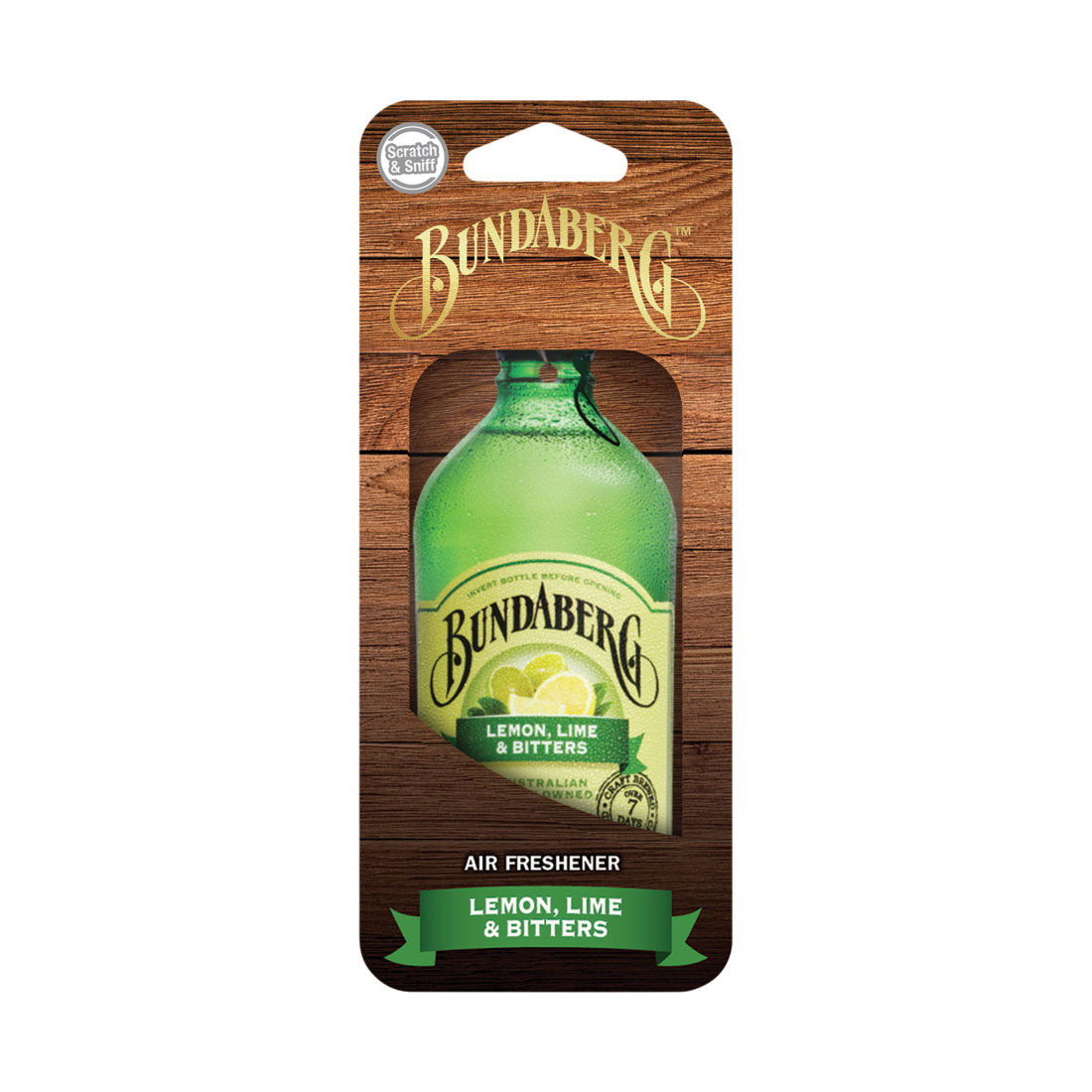 Bundaberg Carded Air Freshener - Lemon, Lime & Bitters, , scanz_hi-res