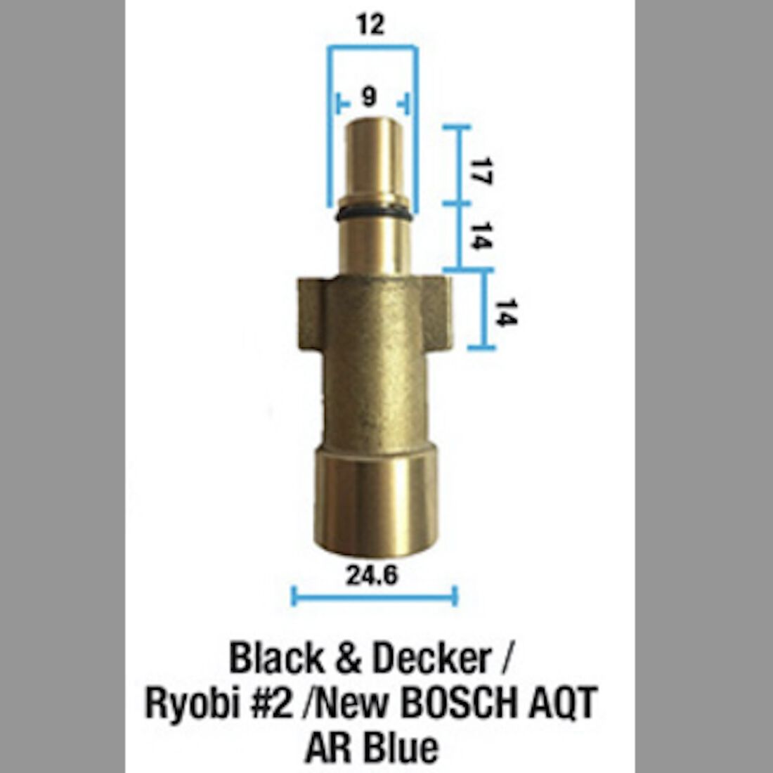 Bowden's Own Snow Cannon Adaptor - Black & Decker/Ryobi 2/New Bosch Aqt/Workzone 2/Ar Blue/Rockwell, BOADAPTER9, , scanz_hi-res