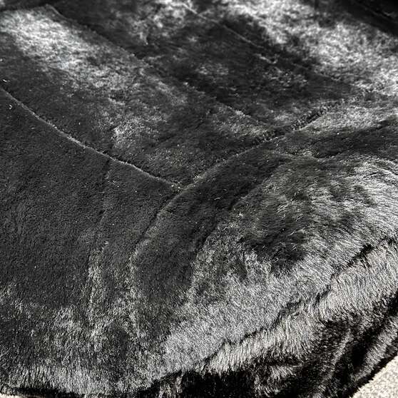 Silver CLOUDLUX Sheepskin Seat Covers - Black Adjustable Headrests Size 30 Airbag Compatible, , scanz_hi-res