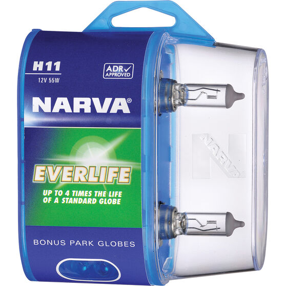 Narva Everlife Headlight Globes - H11, 12V 55W, 48079BL2, , scanz_hi-res