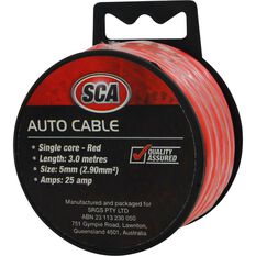 SCA Auto Cable - 25 AMP, 5mm, 3m, Red, , scanz_hi-res