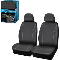 SCA Essential Polyester Seat Covers Black, Adjustable Headrests, Size 30, Front, Airbag Compatible, , scanz_hi-res