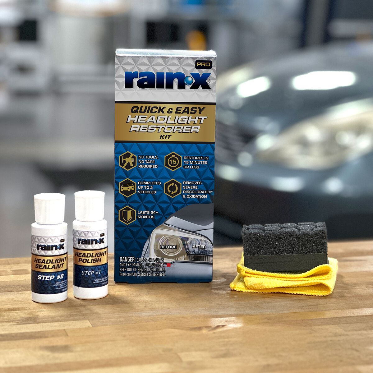 Rain-X Pro Quick and Easy Headlight Restoration Kit, , scanz_hi-res