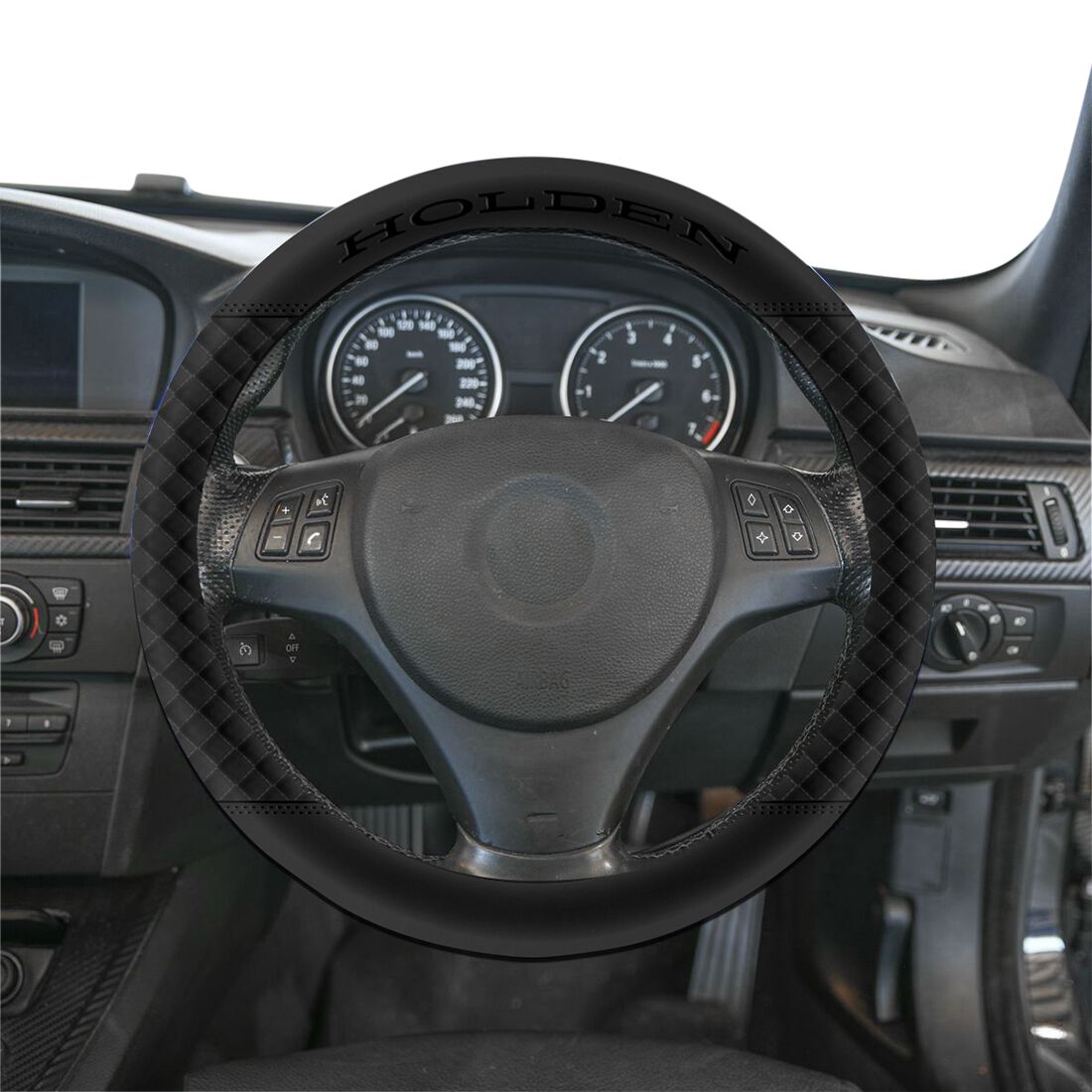 Holden Heritage Belmont Rigid Steering Wheel Cover - Black, , scanz_hi-res