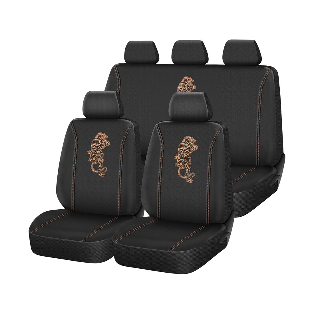 SCA Tiger Jacquard Seat Cover Bronze/Black, , scanz_hi-res