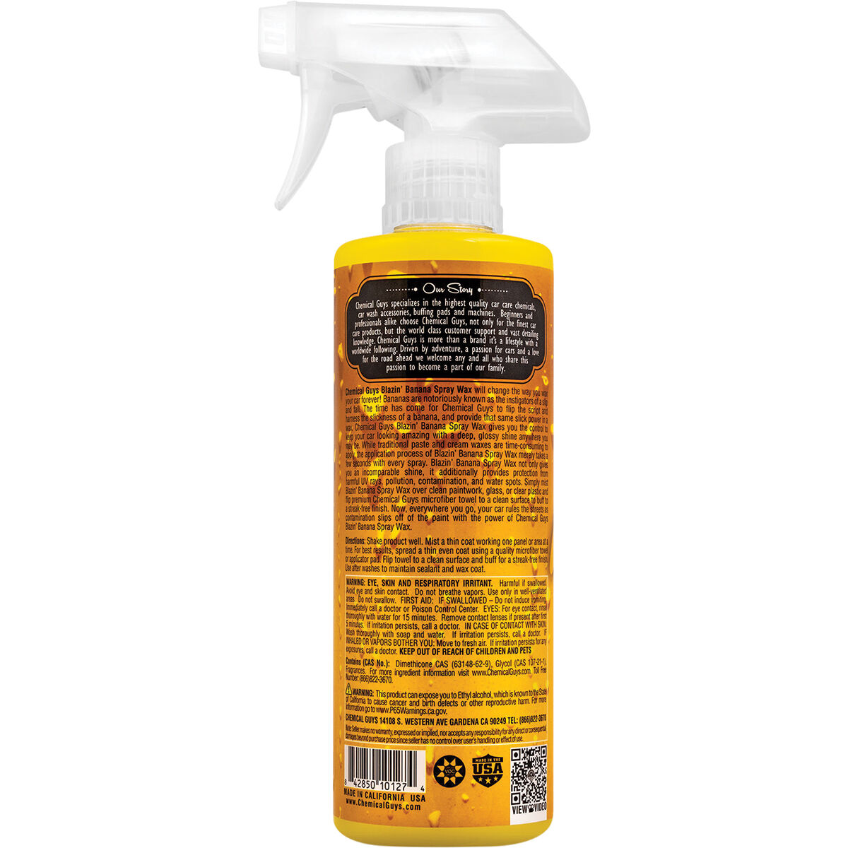 Chemical Guys Blazin' Banana Natural Carnauba Spray Wax 473mL, , scanz_hi-res