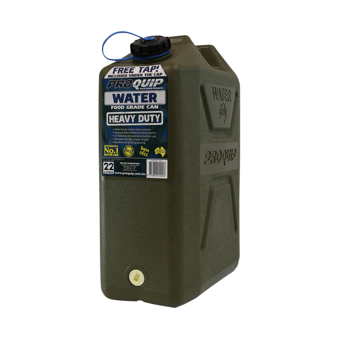 Pro Quip Water Carry Can - 22 Litre, Green, , scanz_hi-res