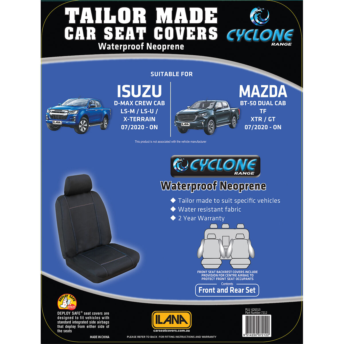 Ilana Cyclone Tailor Made Pack for BT-50/DMAX Dual Cab 2020+, , scanz_hi-res