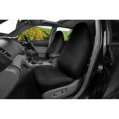 SCA Jacquard Seat Covers - Black Built-in Headrests Airbag Compatible, , scanz_hi-res