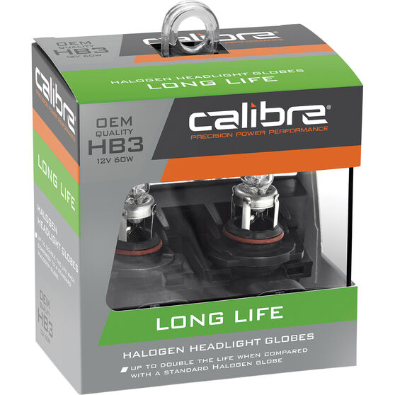 Calibre Long Life Headlight Globes - HB3, 12V 60W, CALLHB3, , scanz_hi-res