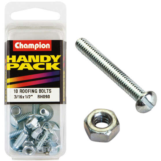 Champion Roofing Bolts - 3 / 16inch X 1 / 2inch, BH090, Handy Pack, , scanz_hi-res