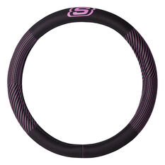 Skechers Skech-Knit Steering Wheel Cover Black/Purple 380mm, , scanz_hi-res