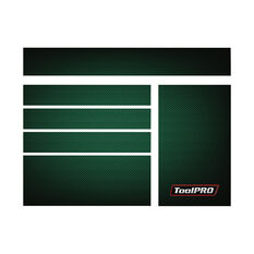 ToolPRO Tool Cabinet Magnet Fascia Set - Green Carbon Fibre, Suits 41" Cabinet, , scanz_hi-res