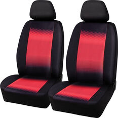 SCA Geometric Seat Covers - Black/Orange, Adjustable Headrests, Size 30, Airbag Compatible, , scanz_hi-res