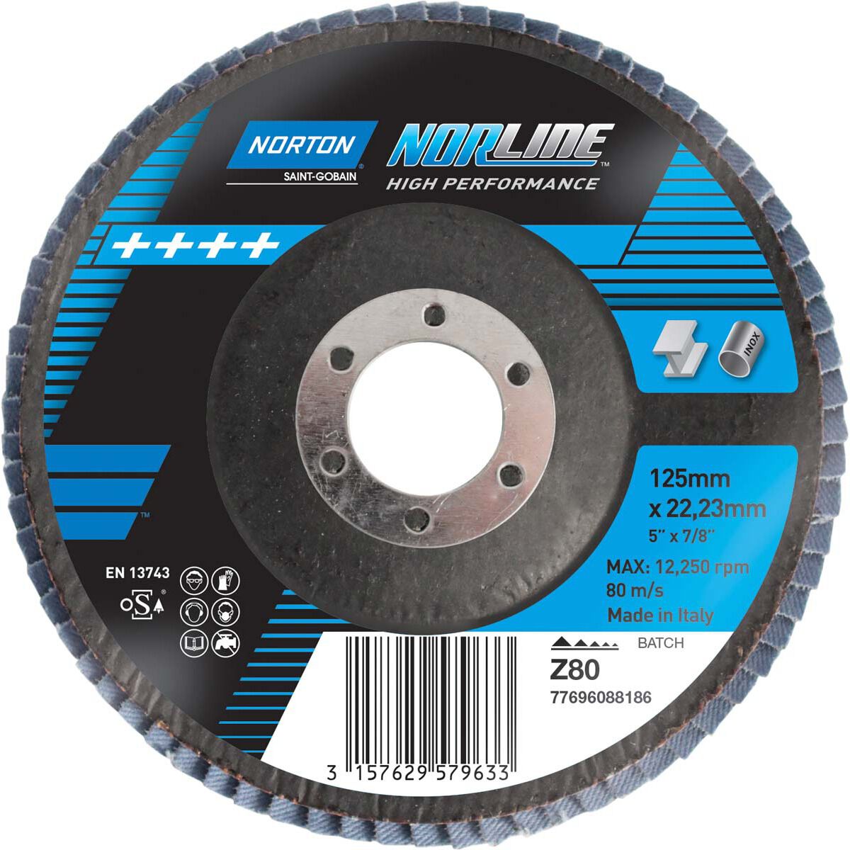 Norton Flap Disc 125mm, 80 Grit, , scanz_hi-res