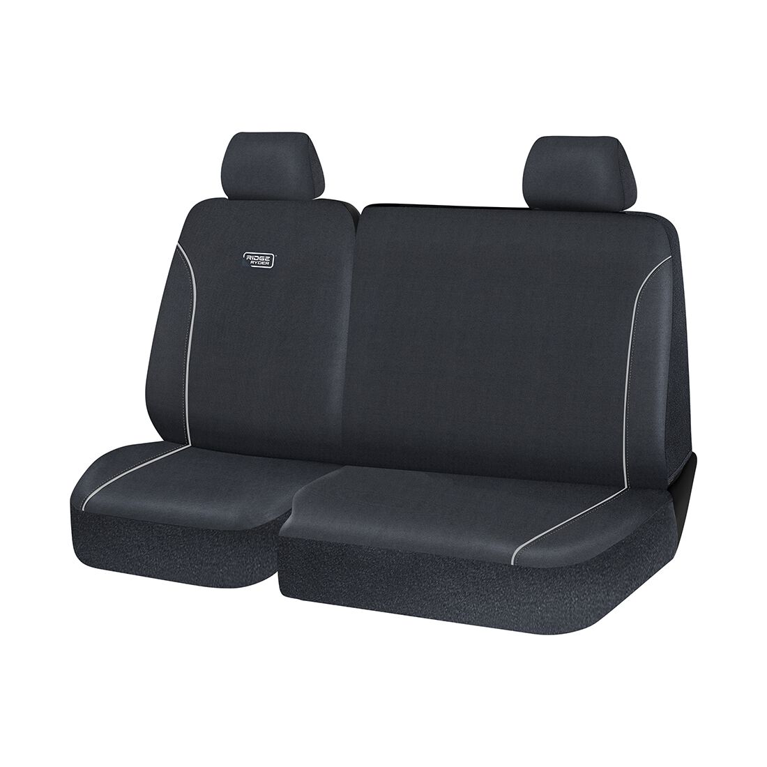 Ridge Ryder Canvas Piping Seat Covers Black/Grey 401SAB, , scanz_hi-res