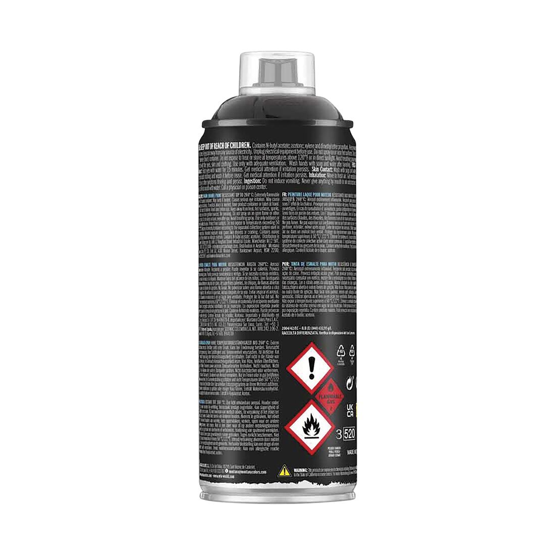 MTN PRO Engine Enamel Black Gloss 400ml Spray Paint, , scanz_hi-res