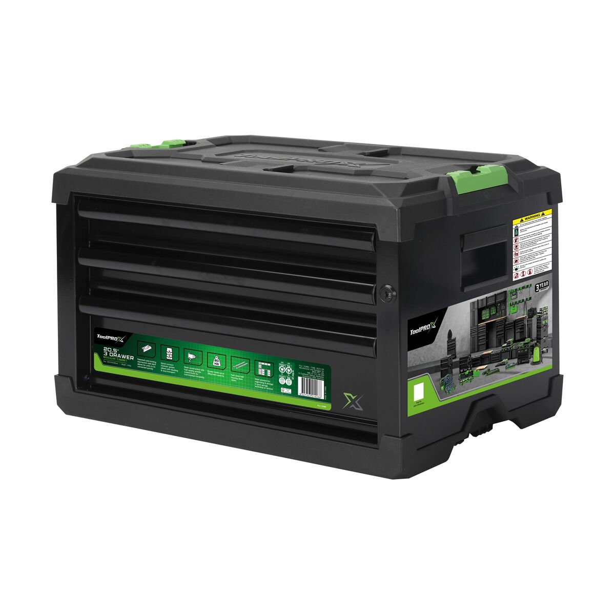 ToolPRO-X Metal Modular Storage System - 2 Shallow & 1 Deep Drawer, , scanz_hi-res