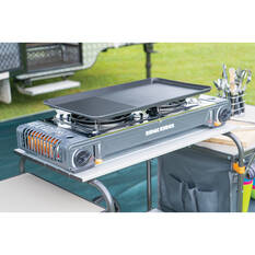 Ridge Ryder Butane Stove Double Burner Steel Plate, , scanz_hi-res