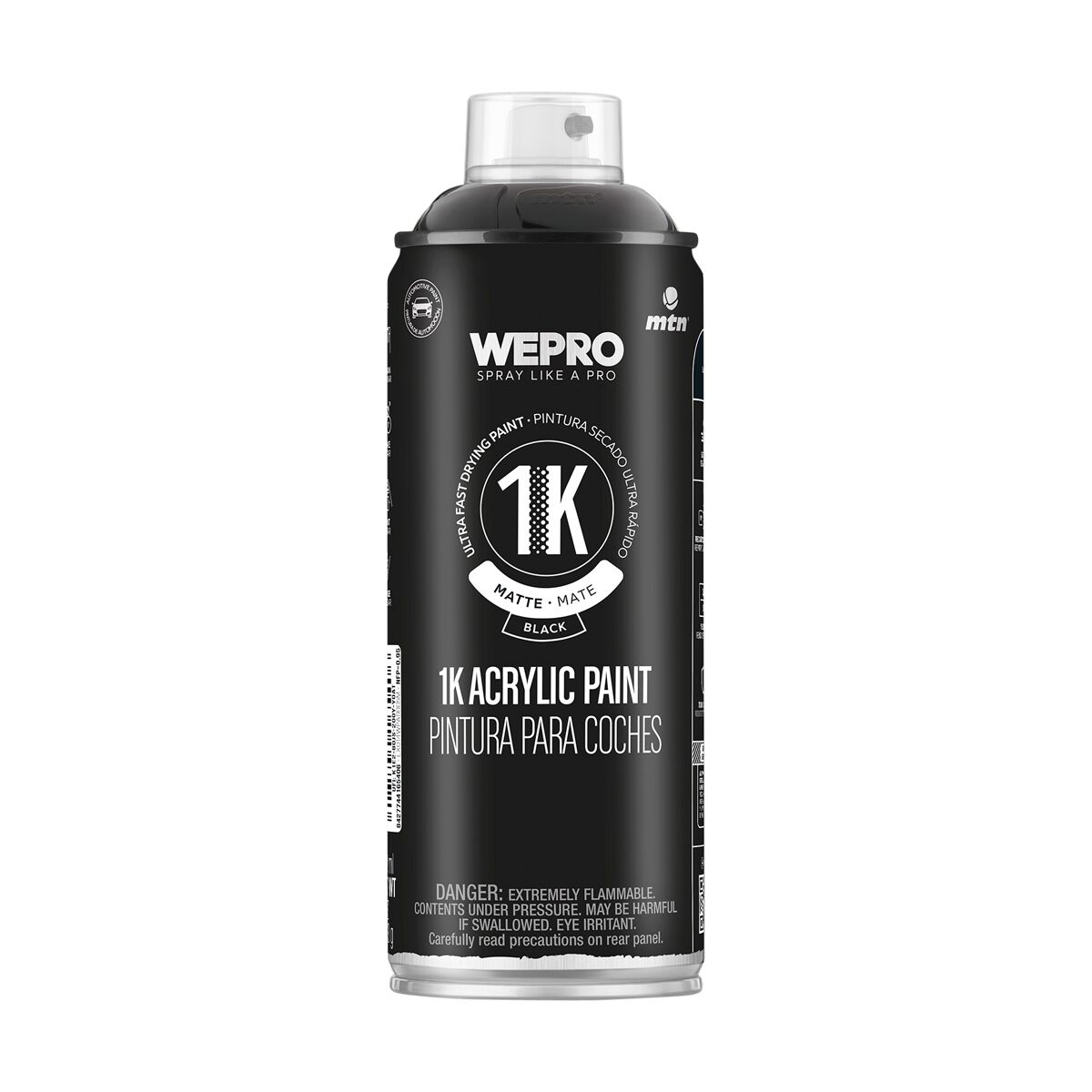 MTN 1K Acrylic Enamel Black Matte 400ml, , scanz_hi-res