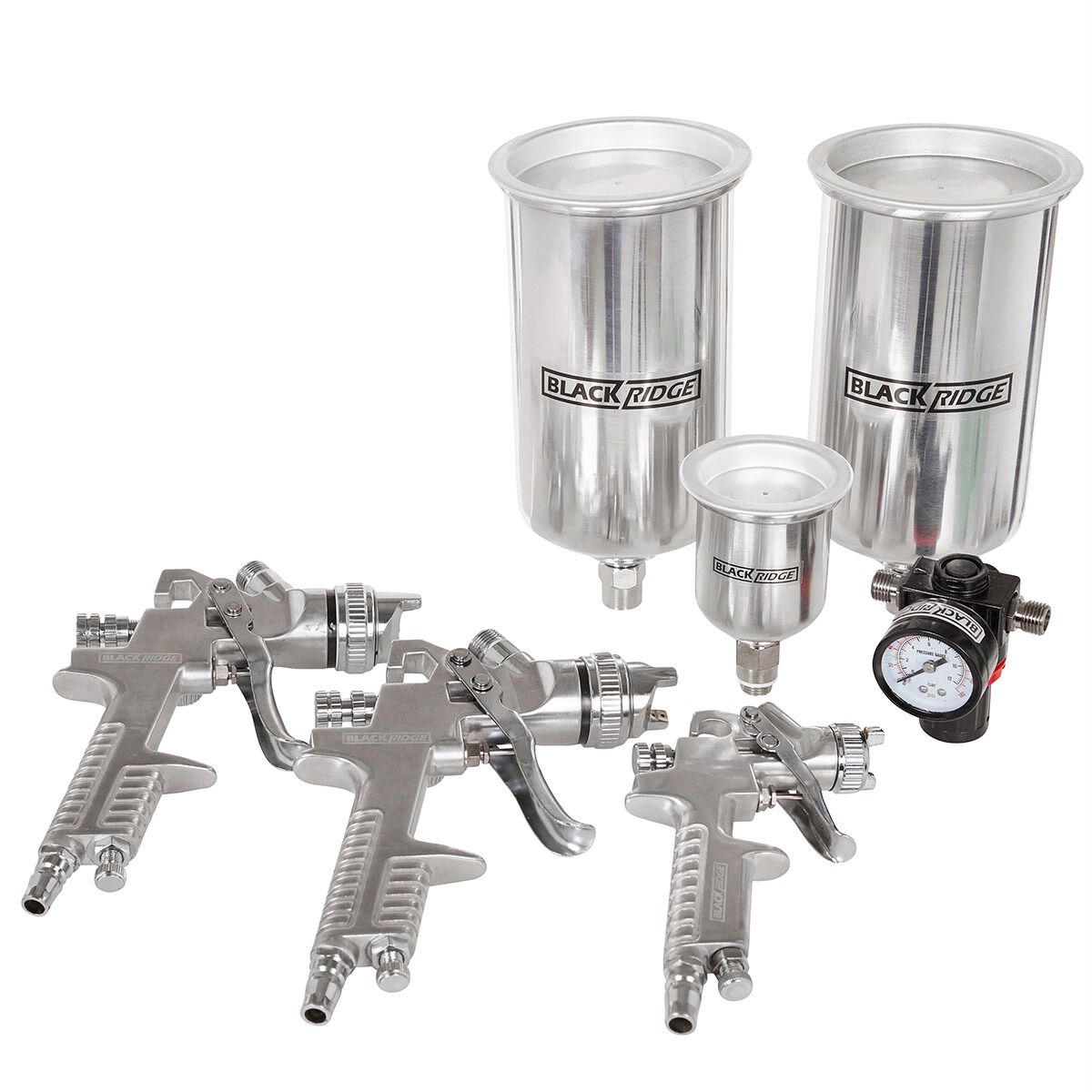 Blackridge Air Spray Gun Kit HVLP 4 Piece, , scanz_hi-res