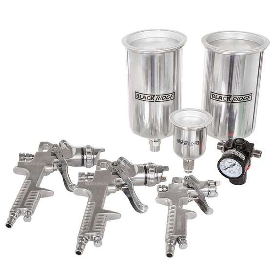 Blackridge Air Spray Gun Kit HVLP 4 Piece, , scanz_hi-res