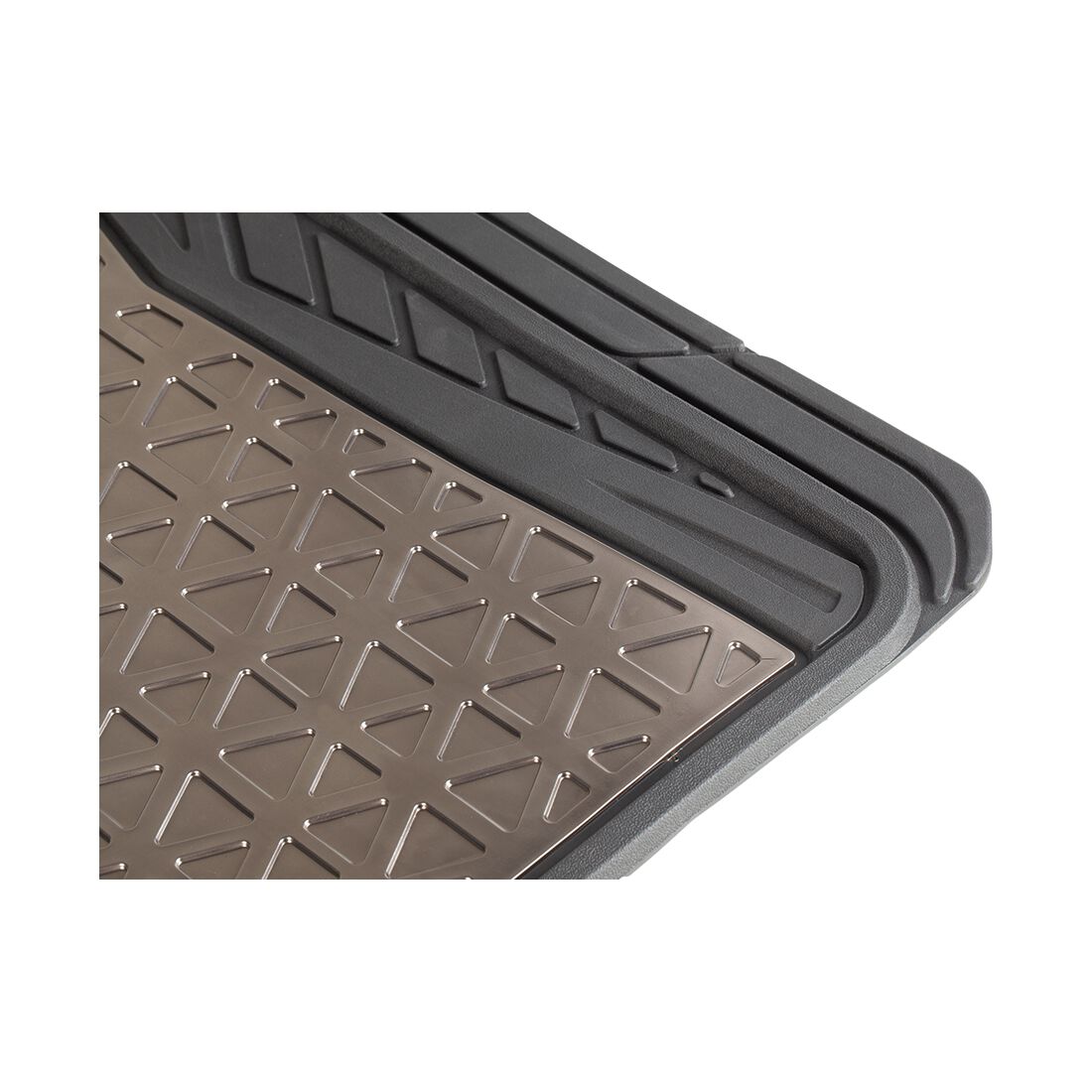 SCA Floor Mats PVC Rubber Pattern Gunmetal Set of 4, , scanz_hi-res
