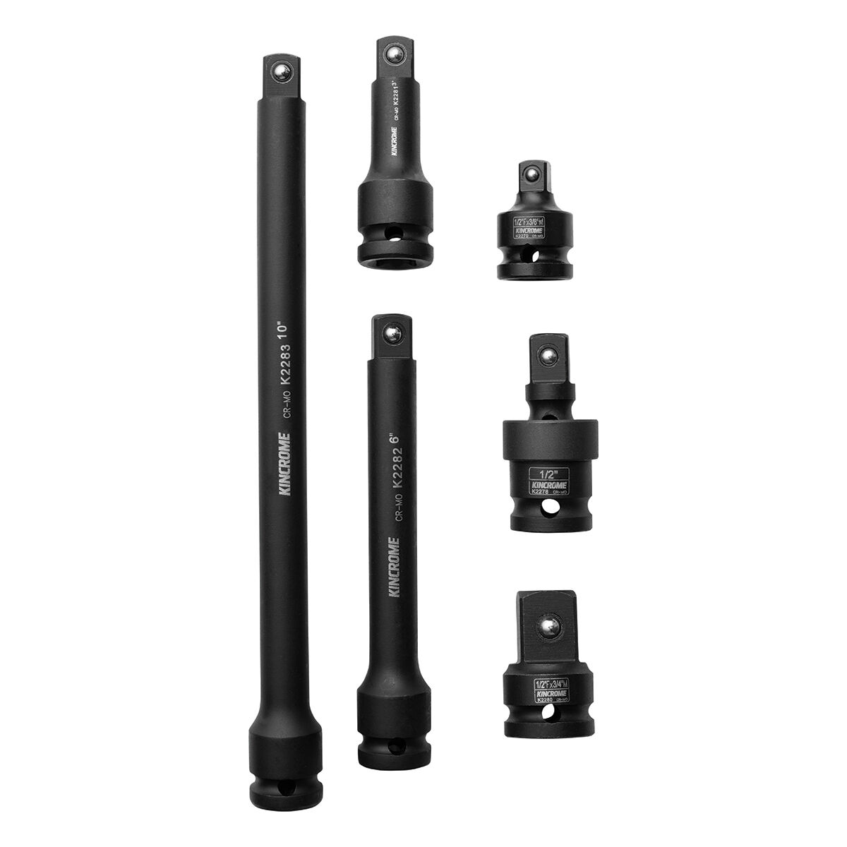 Kincrome Socket Impact Accessory Set 1/2" Drive 6 Piece, , scanz_hi-res