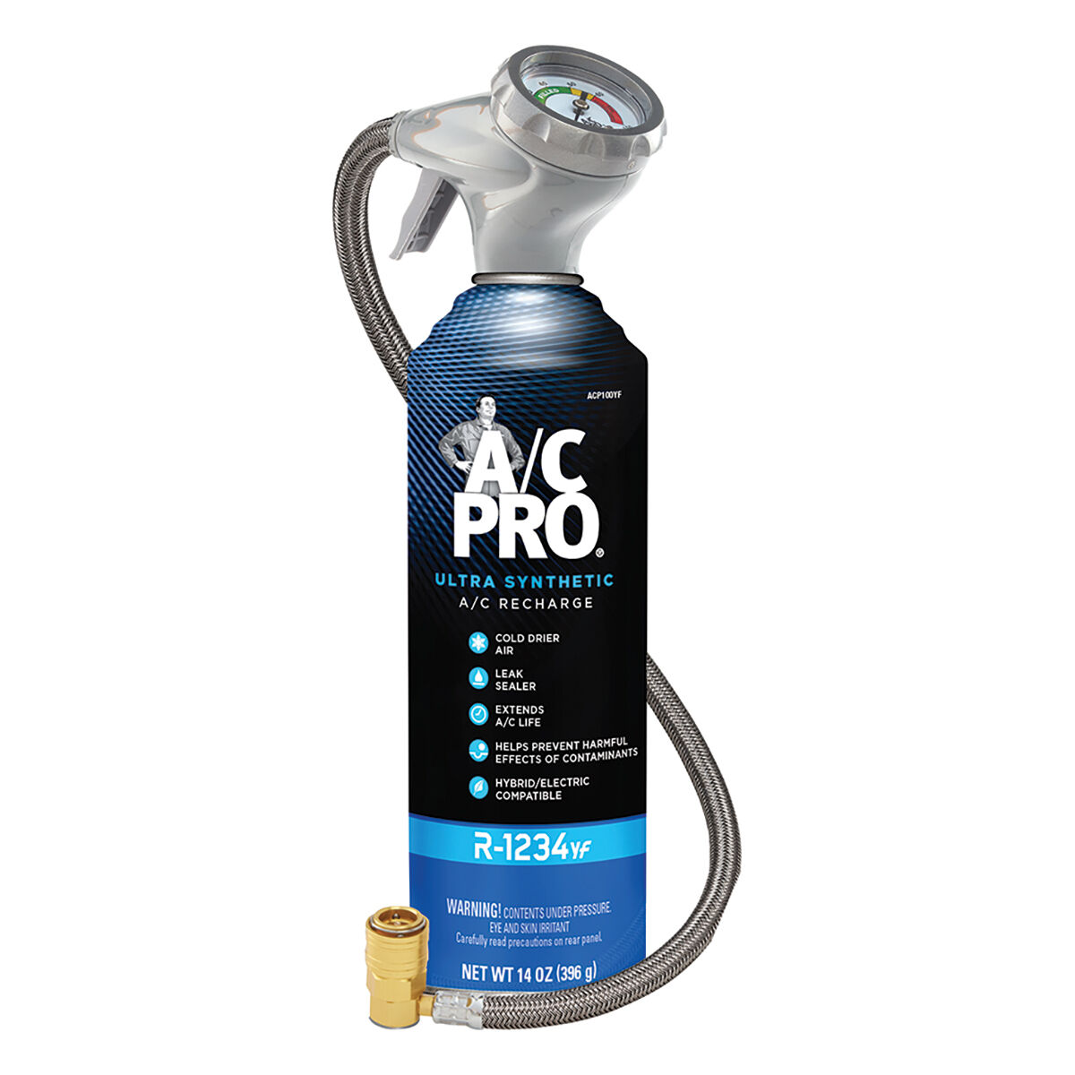 AC PRO Charge R1234YF Gas Refill & Hose 396g, , scanz_hi-res