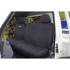 Ridge Ryder Canvas Ute Seat Covers Charcoal/Black Piping Adjustable Headrests Front (without cut out) 301SAB, , scanz_hi-res